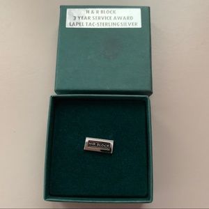 NIB silver H&R Block tie tack